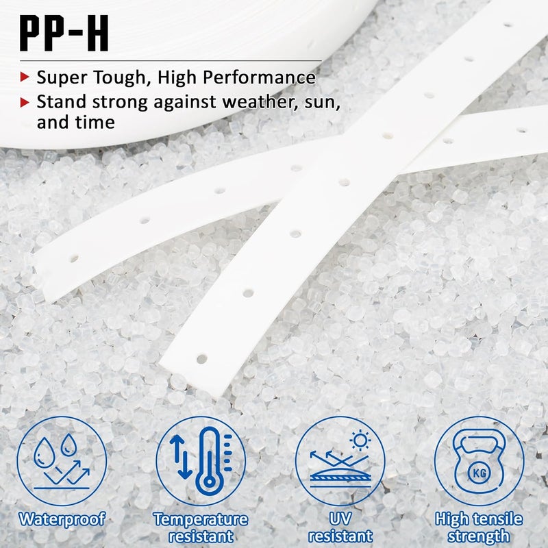 Fyrique Plastic Hanger Strap 3/4 Inch x 30 FT Reinforced Flexible Hanger Strap for Pipe & Ducts Securing in Plumbing & HVAC, White - Image 5